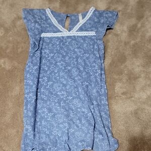 Peppermint Blue and White Lace Dress
